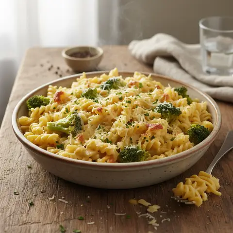 Nudeln mit Gruyère und Brokkoli