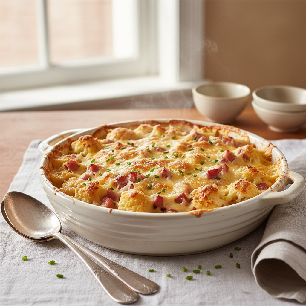 Gratin de Chou-fleur et Jambon