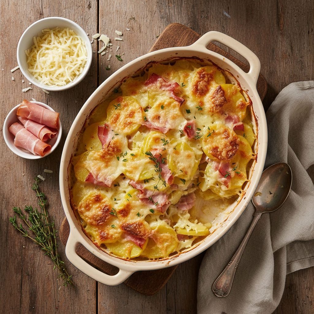 Gratin de Pommes de Terre et Jambon
