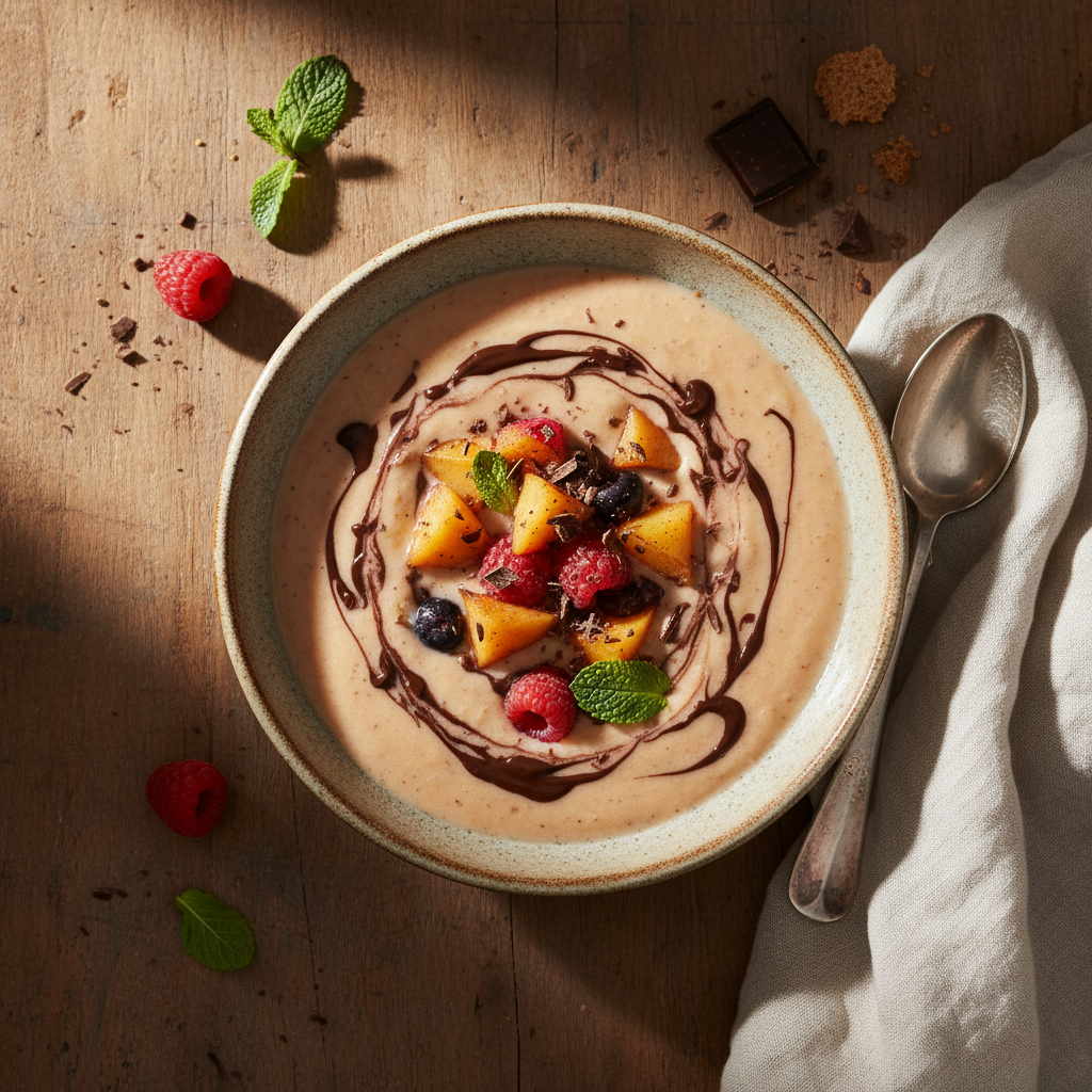 Soupe Lactée aux Fruits et Chocolat
