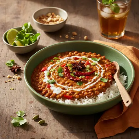 Schnelles Thai-Linsen-Curry