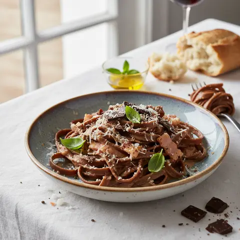 Chocolate Pasta Carbonara neu interpretiert