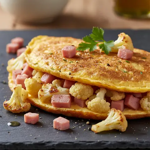 Ham and Cauliflower Omelet
