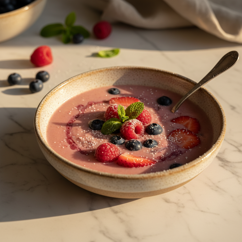 Soupe Froide aux Fruits Rouges