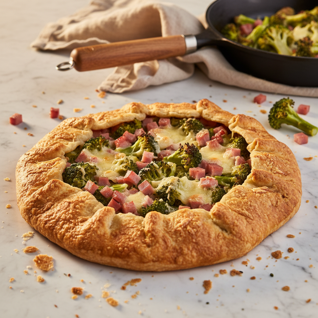 Galette de Brocoli et Jambon