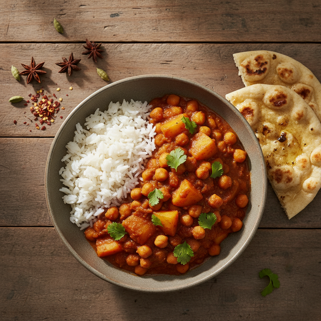 Curry de pois chiches aux pommes de terre