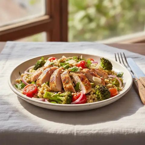 Warmer Hähnchen-Brokkoli-Salat