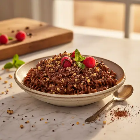 Genussvolle Pasta mit Schokolade und Quinoa