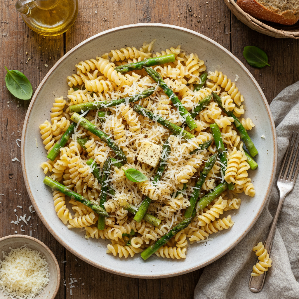 Pâtes aux Asperges et Parmesan