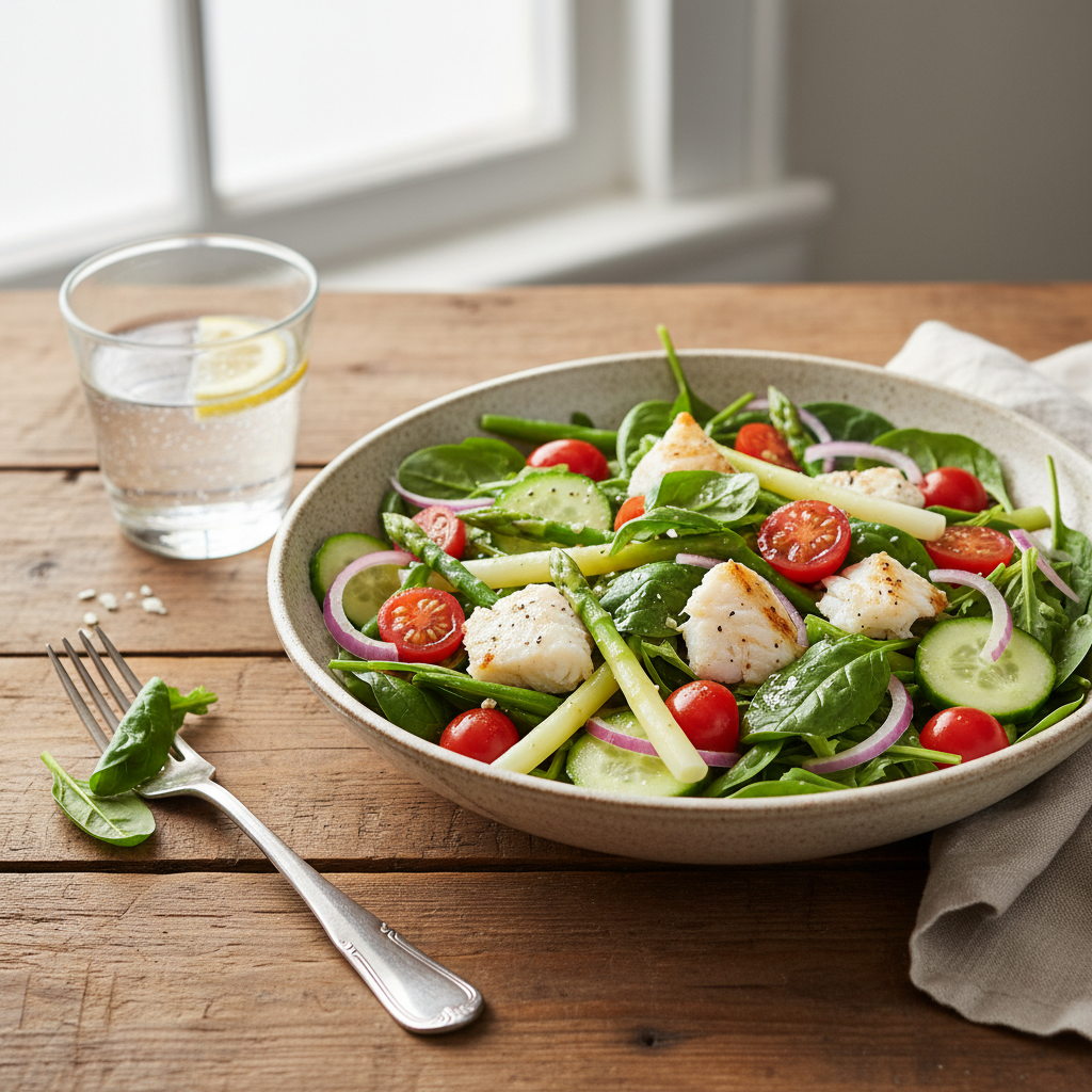 Salade composée au poisson et légumes