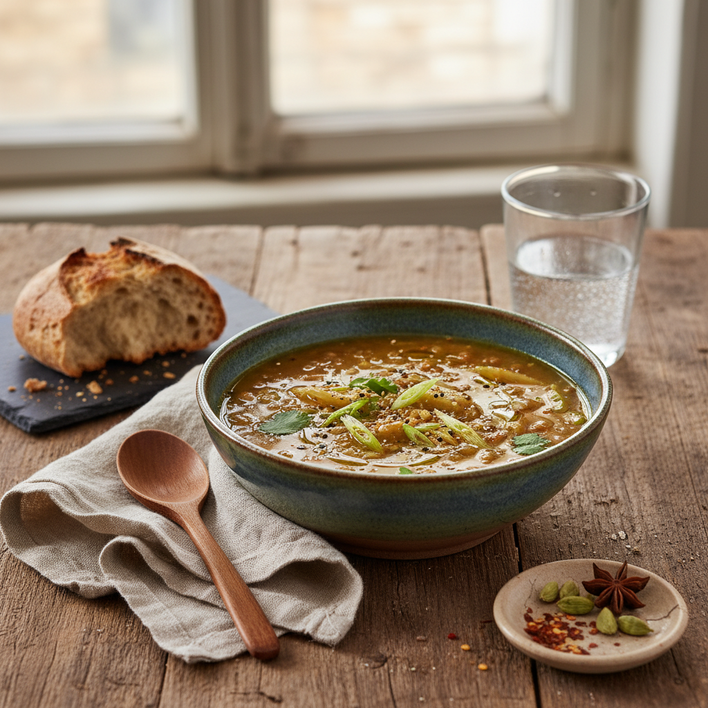 Soupe Asiatique aux Lentilles et Fenouil