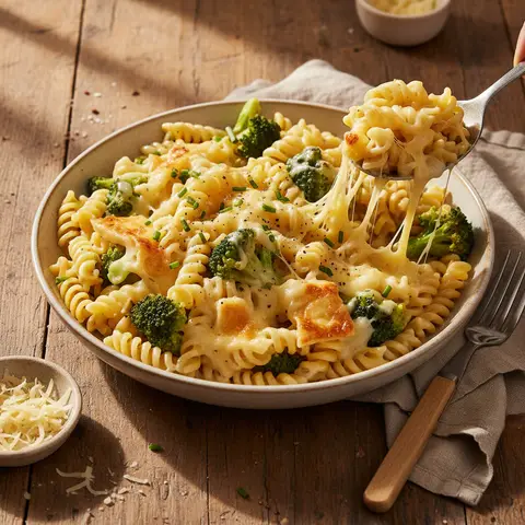 Nudeln mit Gruyère und Brokkoli