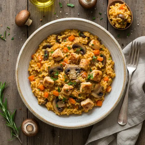 Chicken, Carrot and Mushroom Risotto