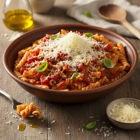 Pasta with Tomato Sauce and Comté