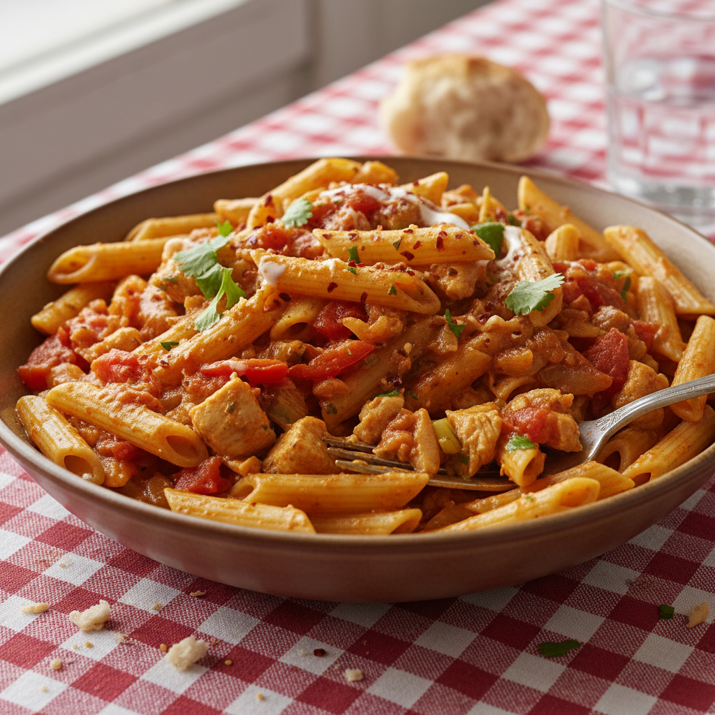 Curry de Penne aux Tomates