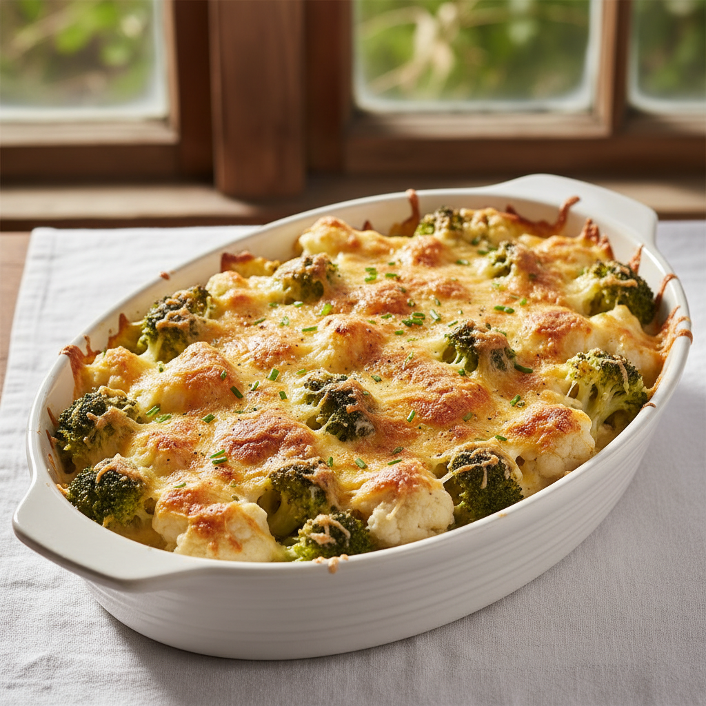 Gratin de Brocoli et Chou-fleur