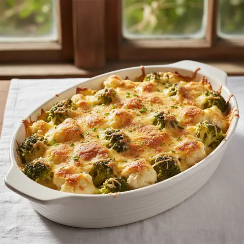 Brokkoli- und Blumenkohl-Gratin