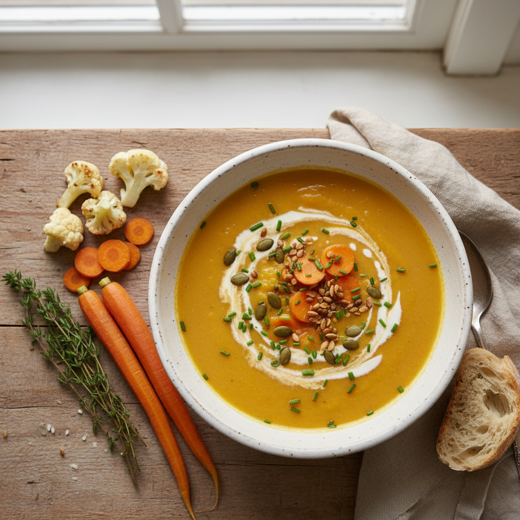 Soupe Crémeuse Carottes-Chou-fleur