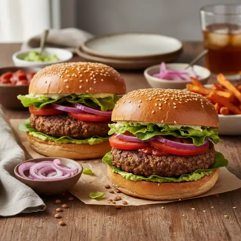 Vegetarische Linsenburger