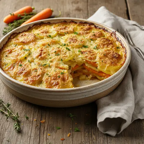Kartoffel-Möhren-Gratin