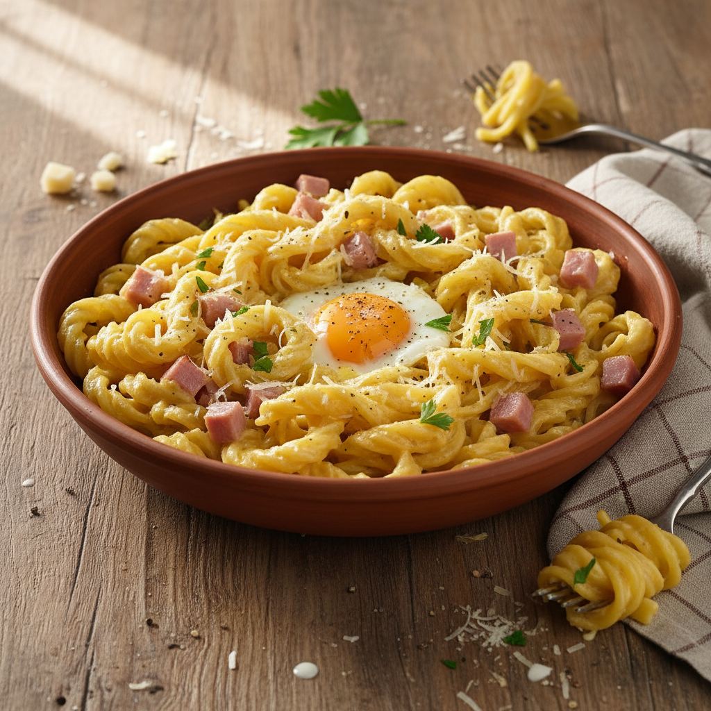 Pâtes à la carbonara express