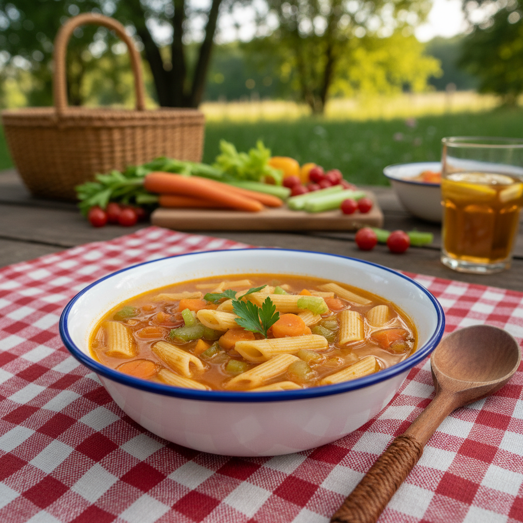 Soupe de légumes et pâtes