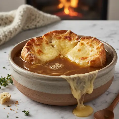 Zwiebel-Gruyère-Suppe