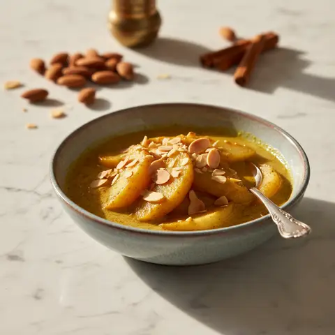 Curried Pears and Apples with Almonds