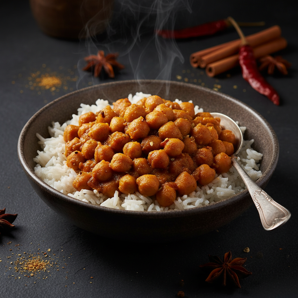Curry de pois chiches et riz