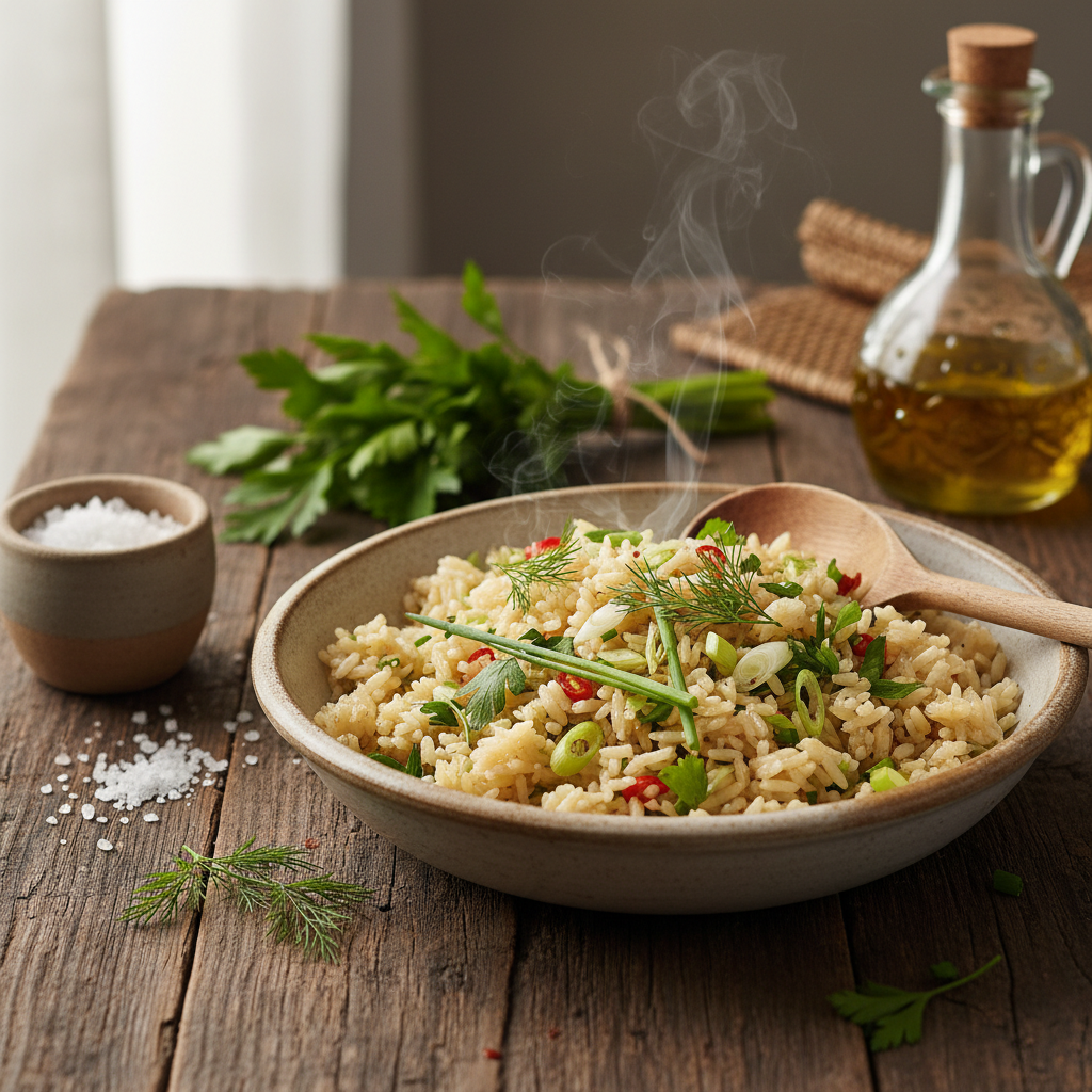 Riz Sauté Simple aux Herbes