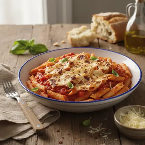 Penne with Tomato Sauce and Comté