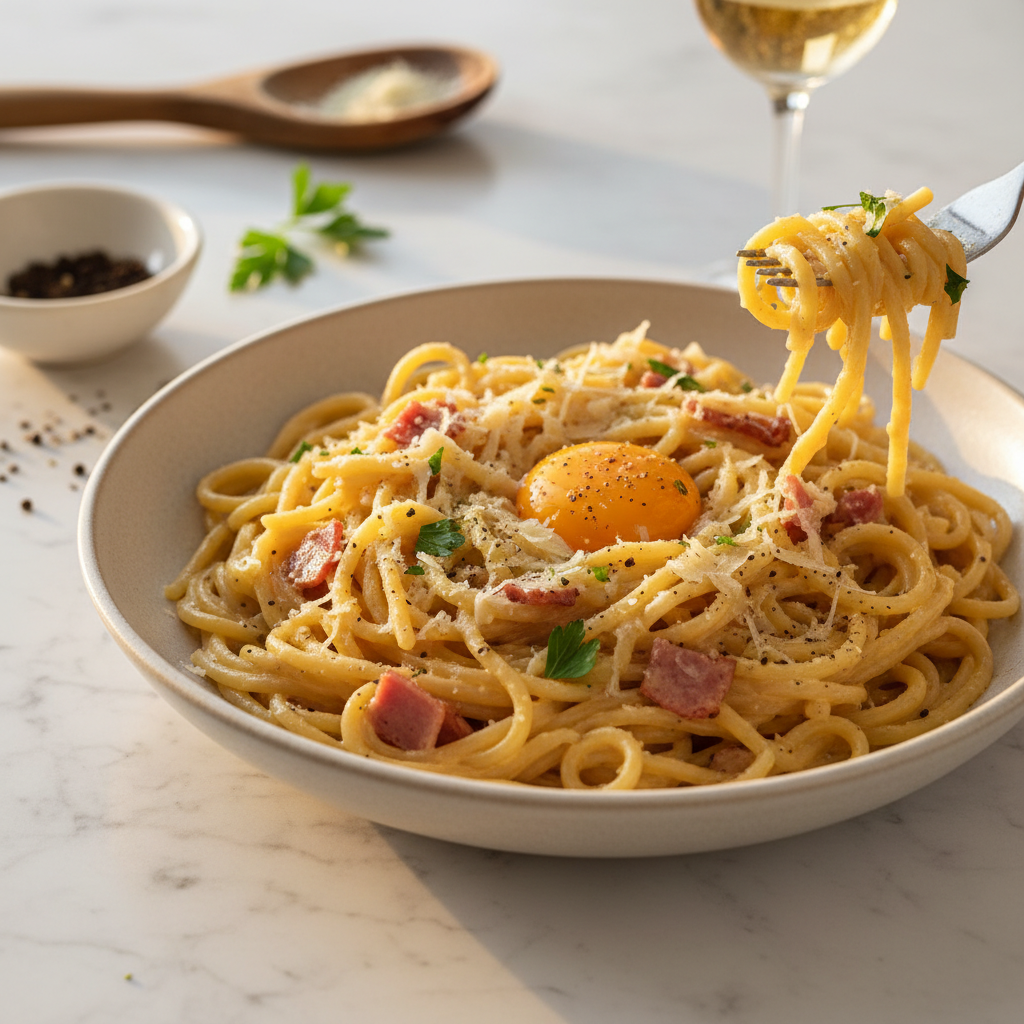 Pâtes à la carbonara simplifiée