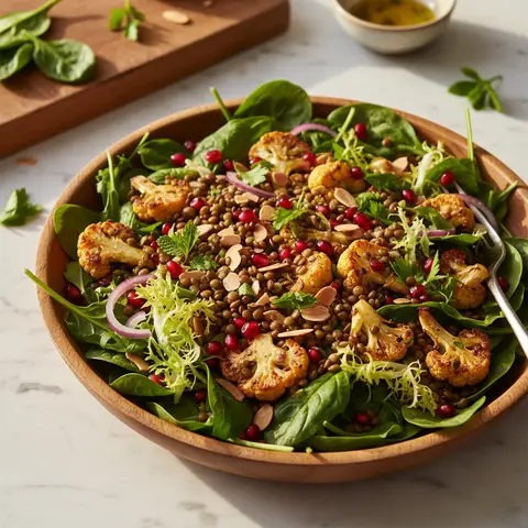 Roasted Cauliflower and Lentil Salad