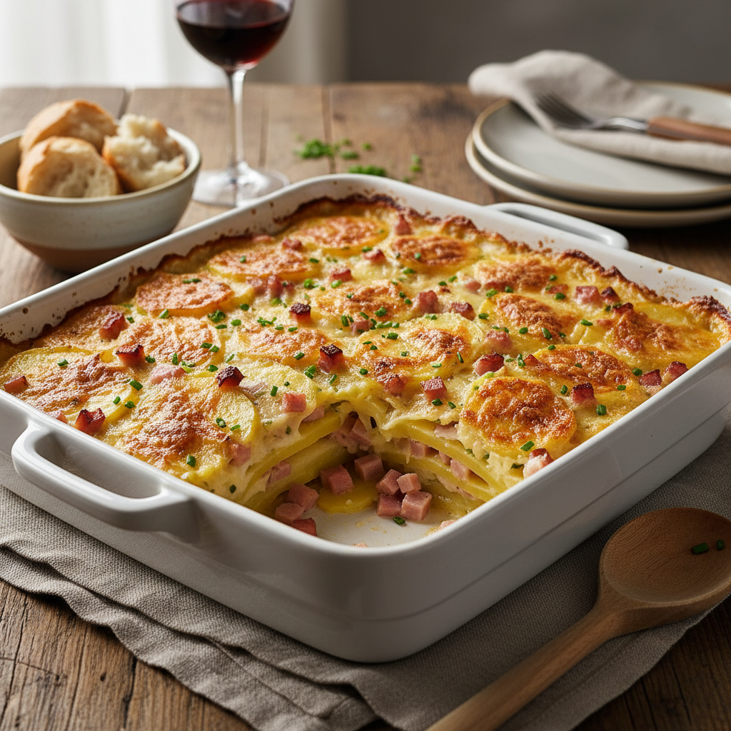Gratin de Pommes de Terre et Jambon