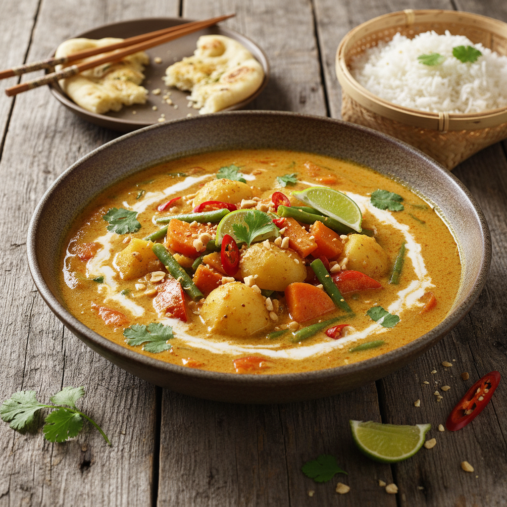 Curry Asiatique Carotte-Pomme de Terre avec Lait de Coco