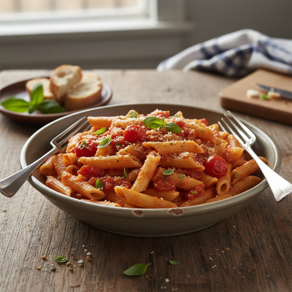 Pâtes à l'Italienne avec Sauce Tomate Maison