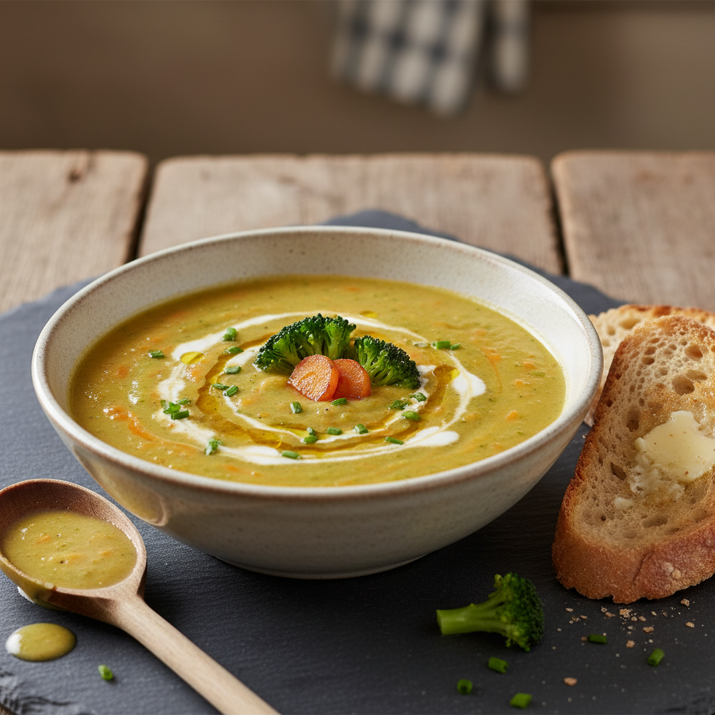 Soupe veloutée carottes-brocoli