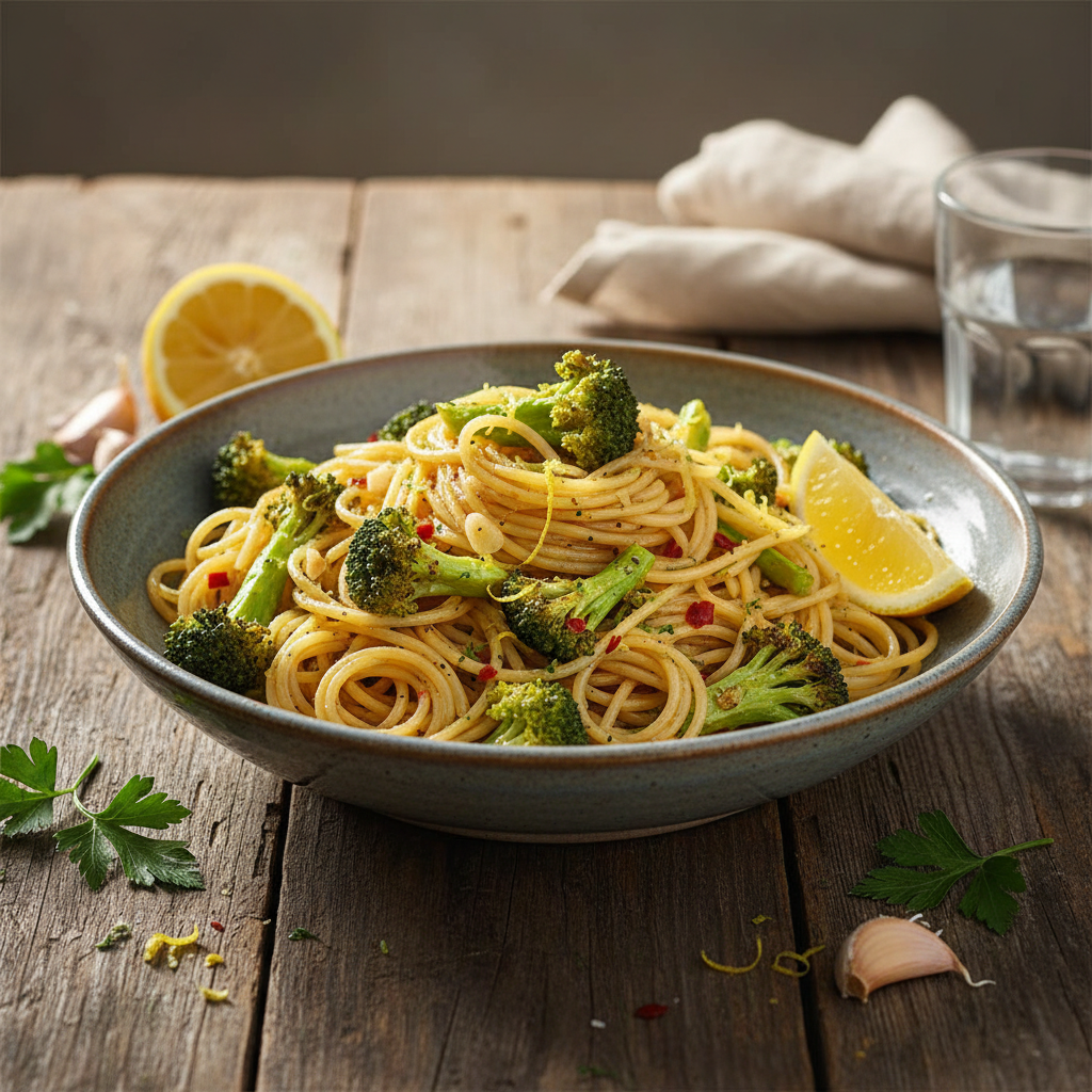 Pâtes Aglio e Olio Améliorées avec Brocoli