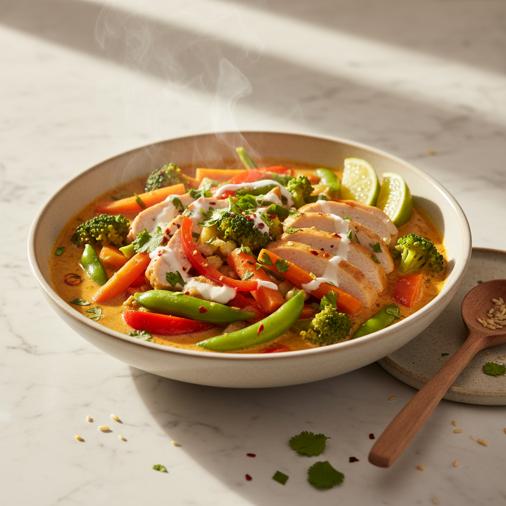 Curry de Légumes et Poulet (Asiatique)