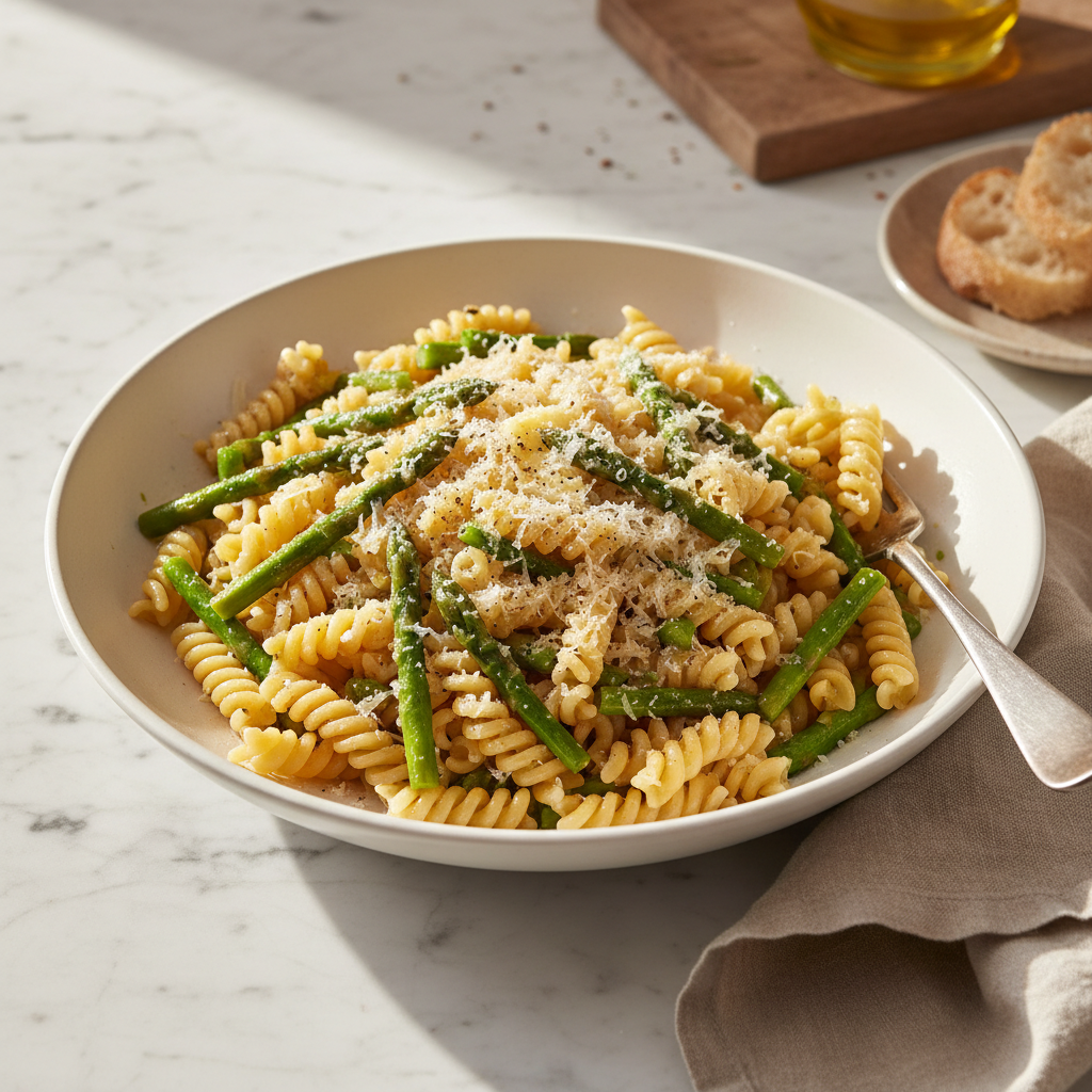 Pâtes aux Asperges et Parmesan