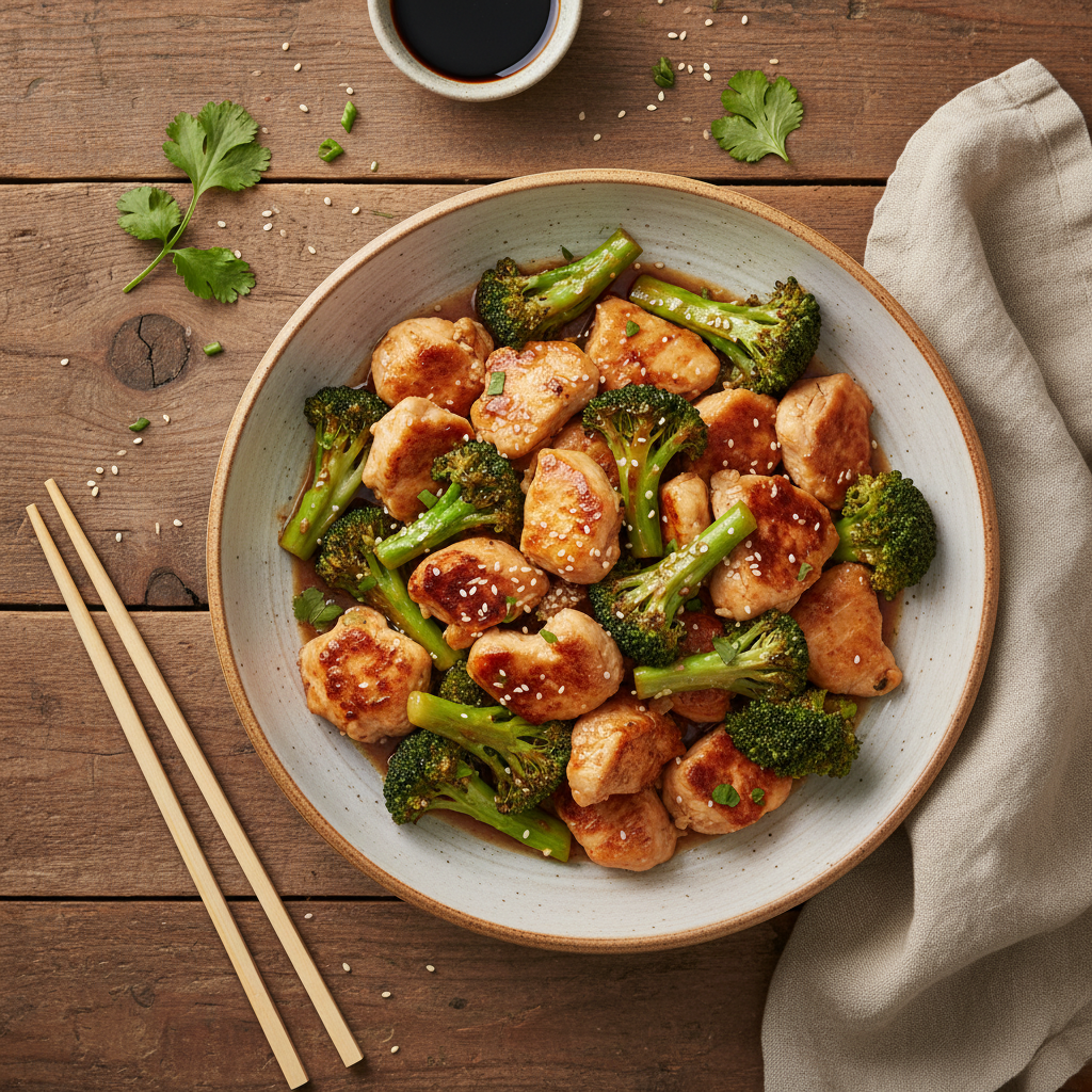 Poulet sauté au brocoli