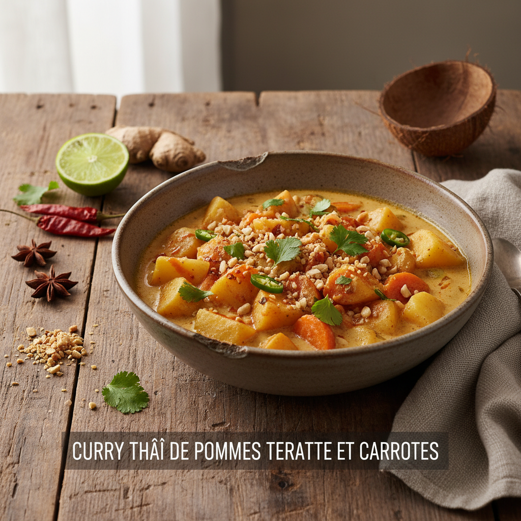 Curry Thaï de Pommes de Terre et Carottes