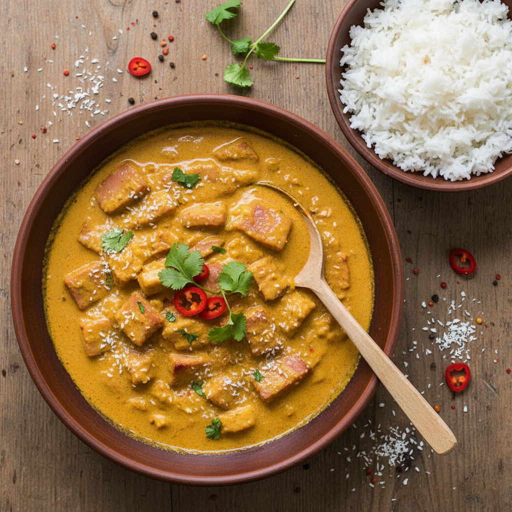 Curry de jambon à la noix de coco