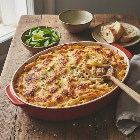 Penne-Thunfisch-Auflauf mit Käse