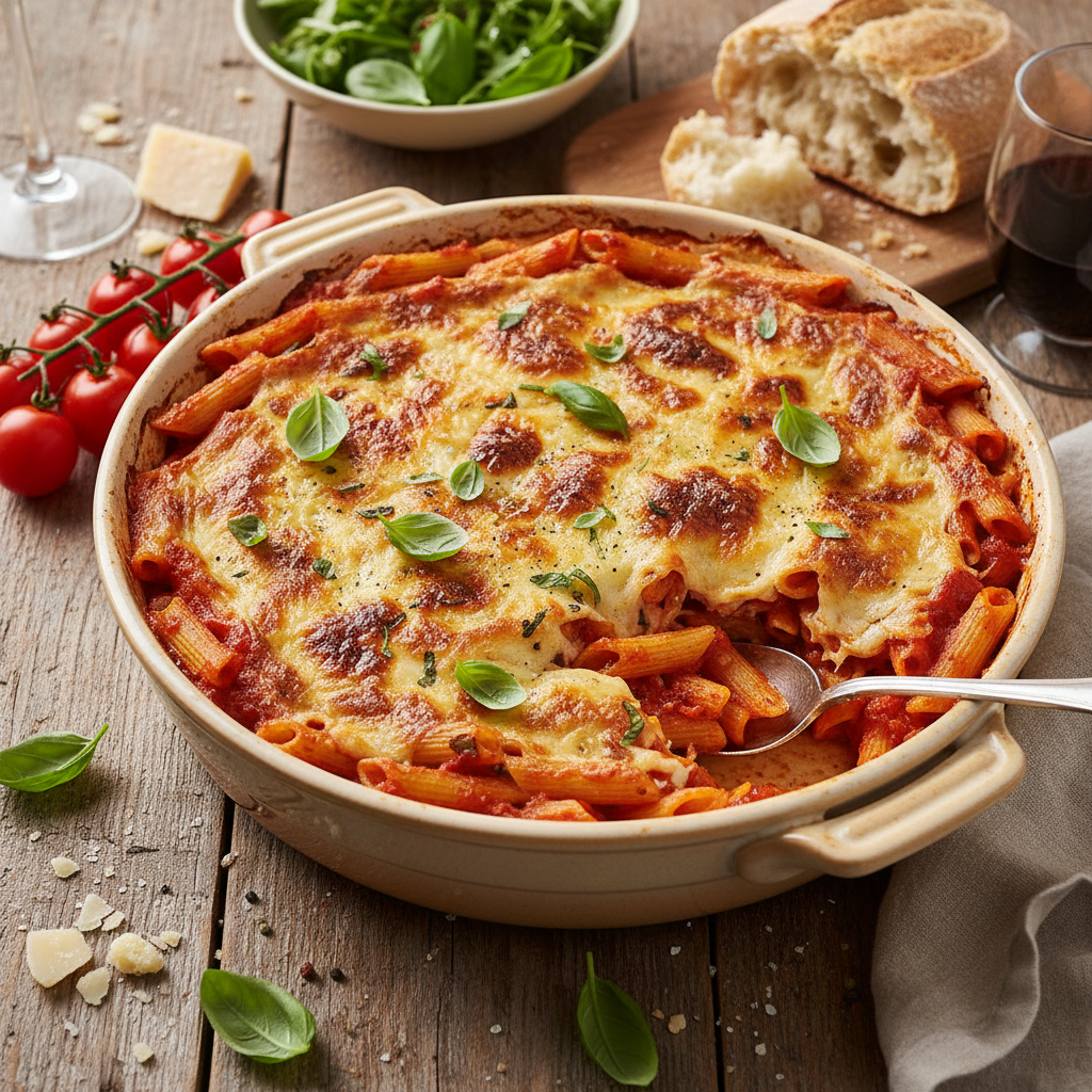 Gratin de Penne aux Tomates