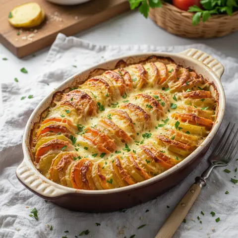 Kartoffel-Karotten-Gratin