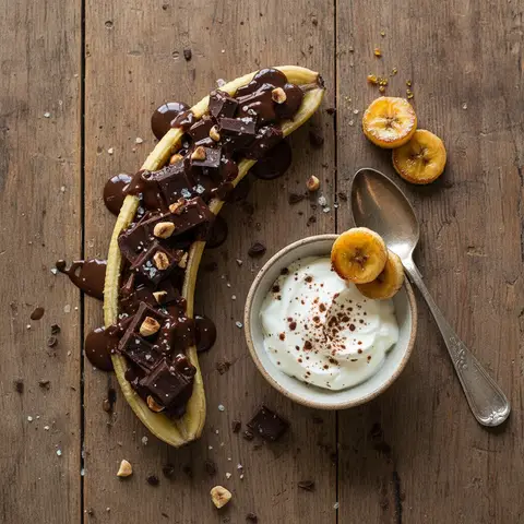 Chocolate Banana in the Microwave