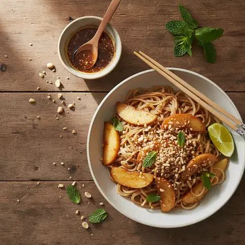 Simplified Pad Thai with Fruit