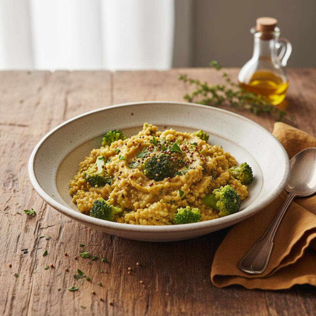 Risotto de Quinoa aux Brocolis et Moutarde