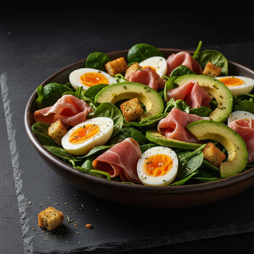 Salade Composée Gourmande Jambon-Œuf-Avocat